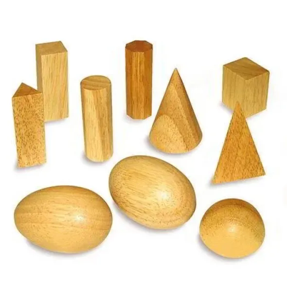 Solidi geometrici in legno - Set da 10