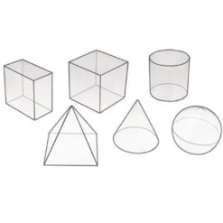 Solidi geometrici trasparenti e cavi - Set 6 pz