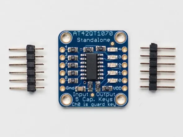 Standalone 5-Pad Capacitive Touch Sensor Breakout AT42QT1070