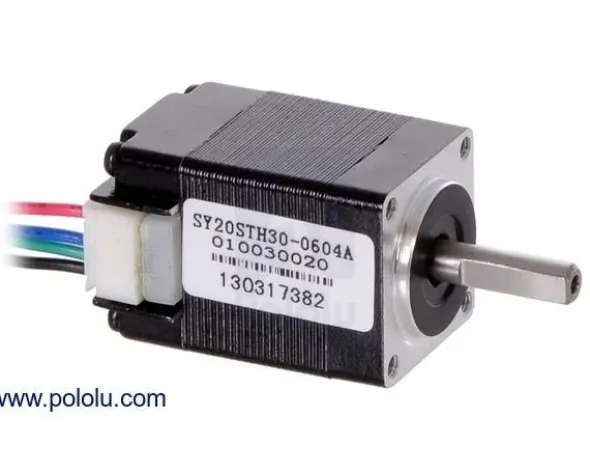 Stepper Motor: Bipolar, 200 Steps/Rev, 20×30mm, 3.9V, 0.6 A/Phase