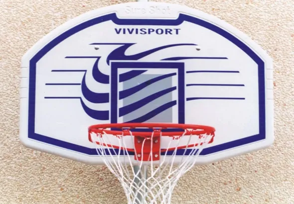 Tabellone basket 112x73 cm con canestro e retina