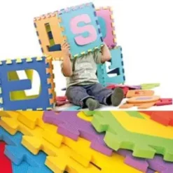 Tappeto Puzzle Maxi in Eva Lettere e Numeri 26 pz