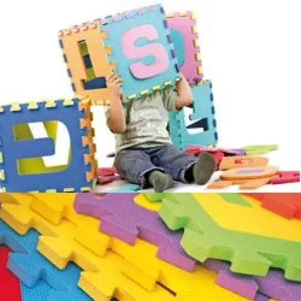 Tappeto Puzzle Maxi in Eva Lettere e Numeri 26 pz