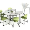 6 Tavoli componibili con ruote con angoli a 60° 72H Scrivibili (MFMDF)