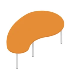 Tavolo a onda 175x100x46H cm color arancio