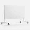 Tavolo Archimede 140x80x74,8H con piano ribaltabile e ruote - Bianco telaio grigio