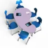 Tavolo collaborativo a fagiolo 165x93x76H - LILLA