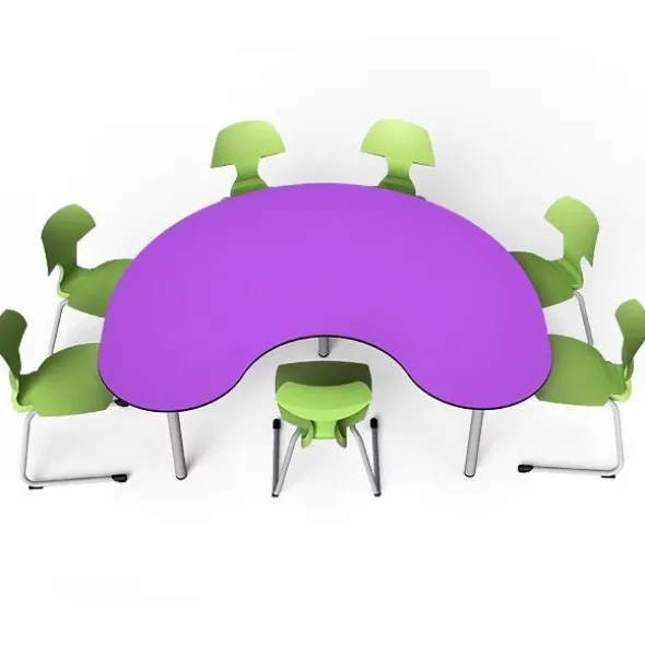 Tavolo collaborativo a ferro di cavallo 180x120x64h