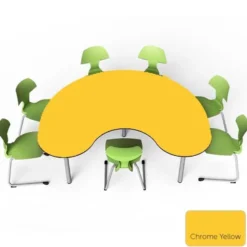 Tavolo collaborativo a ferro di cavallo 180x120x76h - CHROME YELLOW (giallo)