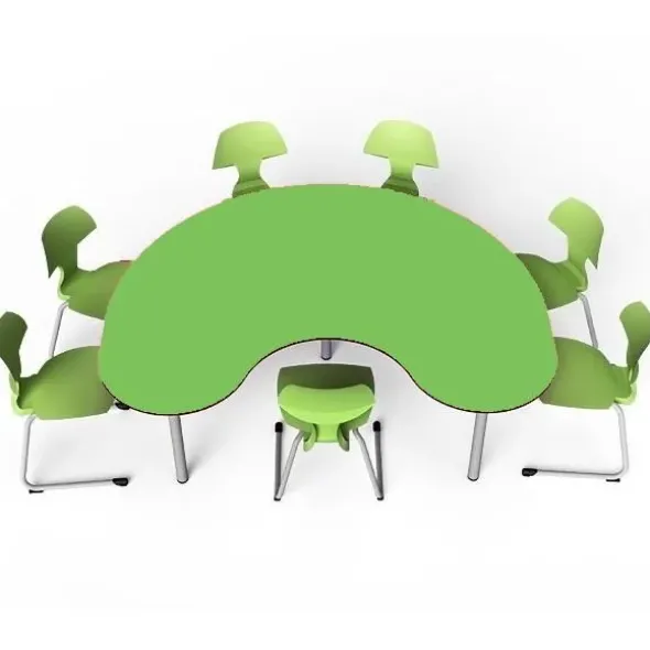 Tavolo collaborativo a ferro di cavallo 180x120x72h - GRASS GREEN
