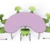 Tavolo collaborativo a ferro di cavallo 180x120x72h - HEATHER/LILAC