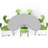 Tavolo collaborativo a ferro di cavallo 180x120x72h - LIGHT GREY