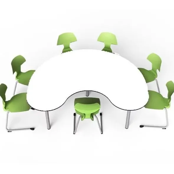Tavolo collaborativo a ferro di cavallo 180x120x72h - WHITE