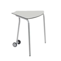 Tavolo componibile con ruote con angoli a 60°, 76H - Grigio perla