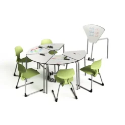 Tavolo componibile con ruote con angoli a 60° 72H Scrivibile (MFMDF)