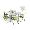 Tavolo componibile con ruote con angoli a 60° 64H Scrivibile (MFMDF)