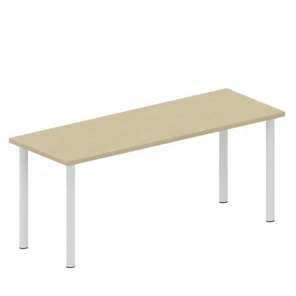 Tavolo in melaminico color rovere 140x80x59H cm