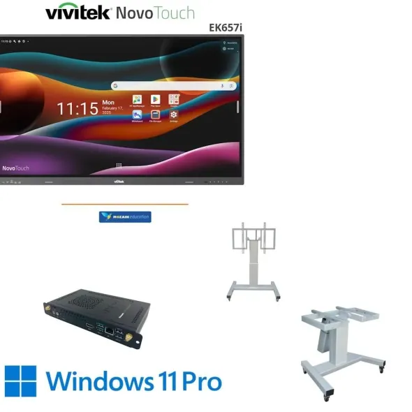 Tavolo Interattivo NovoTouch EK657i 65" 4k Android 14 e OPS Windows 11 Pro EDU con Mozaik