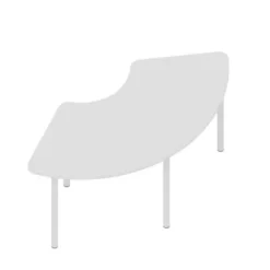 TAVOLO ORIONE AD ARCO 120° 152x73x71H - BIANCO/Telaio BIANCO