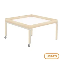 Tavolo per coding 130x130x53h con ruote - USATO