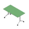 Tavolo pieghevole con ruote 160x80x75H - VERDE/TELAIO ARGENTO