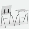 Tavolo Pitagora 70x60x75H - Bianco con telaio grigio