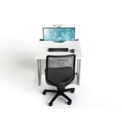 Tavolo porta monitor a scomparsa 80x67x74H cm