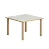 TAVOLO QUADRATO PIANO LATTE 64X64X40H