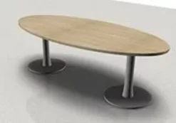 Tavolo Riunione con piano ovale 200x100x73H cm - OLMO