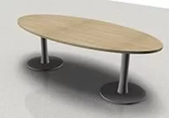 Tavolo Riunione con piano ovale 200x100x73H cm - OLMO