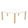 Tavolo rotondo 130x130x46H cm - latte struttua faggio