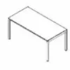 Tavolo/scrivania/banco - 160x80x73H cm BIANCO/Telaio Grigio (USATO)