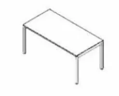 Tavolo/scrivania/banco - 160x80x73H cm BIANCO/Telaio Grigio (USATO)