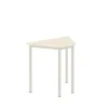 TAVOLO TRAPEZIO 88x50x76H cm - BIANCO LATTE/Telaio Grigio RAL9006