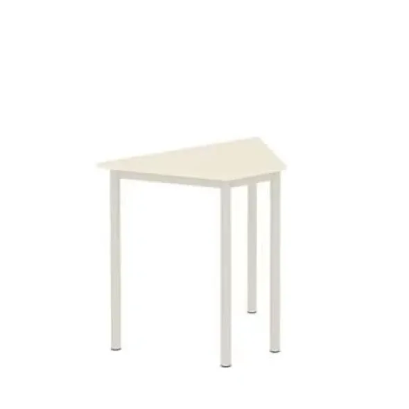 TAVOLO TRAPEZIO 88x50x76H cm - BIANCO LATTE/Telaio Grigio RAL9006