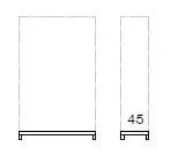 Telaio di base per sopralzo 150x45x15H cm