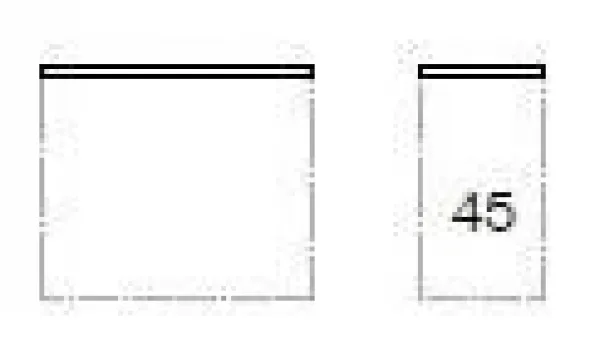 Top in nobilitato per sopralzo 150x45x1,8 cm