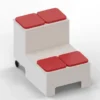 Tribuna mobile a gradoni color TORTORA 70x105x76H CM con cuscini - 4 posti