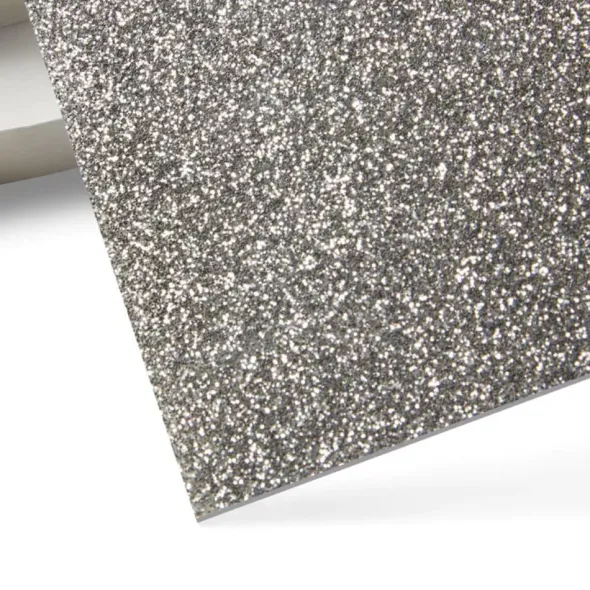 xTool Acrilico Glitter Argento 30x30x0,3cm - 2pz