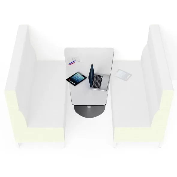 Zioxi tavolo alto Wedge 120x60x72h (HPL) - WHITE